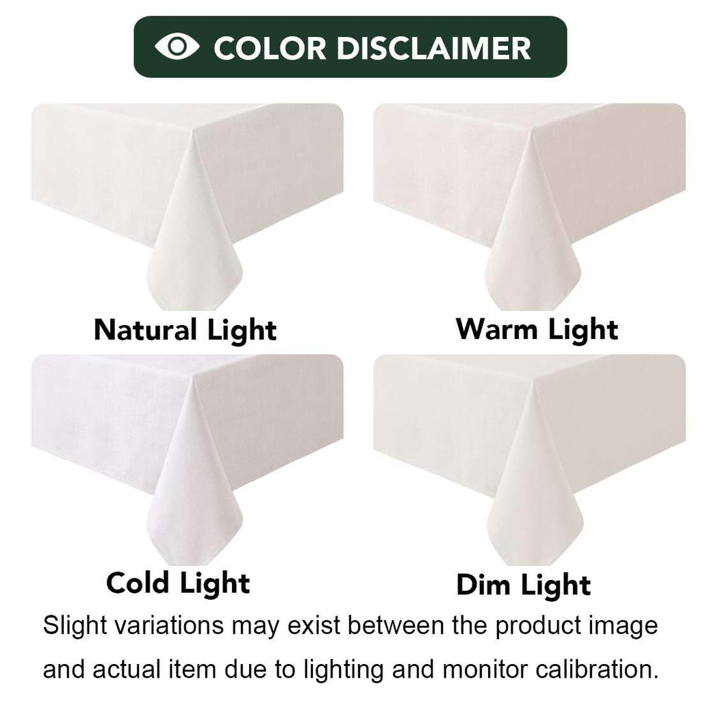 Linen Textured Table Cloths Rectangle 60 x 120 Inch Premium Solid Tablecloth Spill-Proof Waterproof Table Cover for