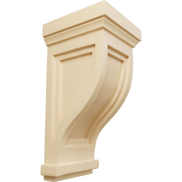 Traditional Recessed Wood Corbels, 4 3/4"W x 5"D x 10"H, Maple
