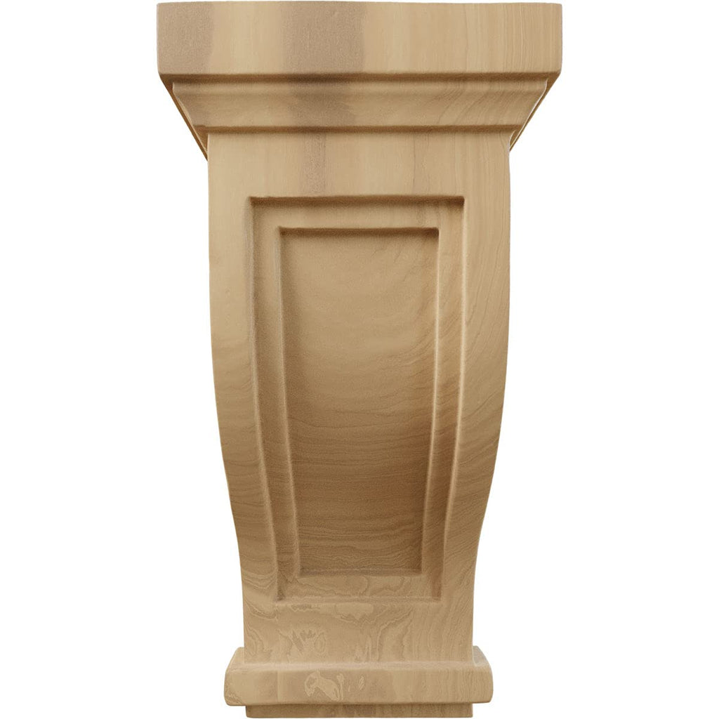 Traditional Recessed Wood Corbels, 4 3/4"W x 5"D x 10"H, Cherry