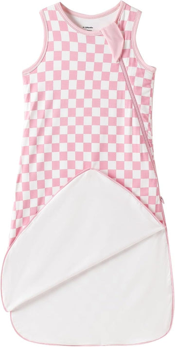 Rayon Made from Bamboo 0.5 Tog Baby Sleep Sack Sleeping Bag Sack Way Zipper Checkered Infant Wearable