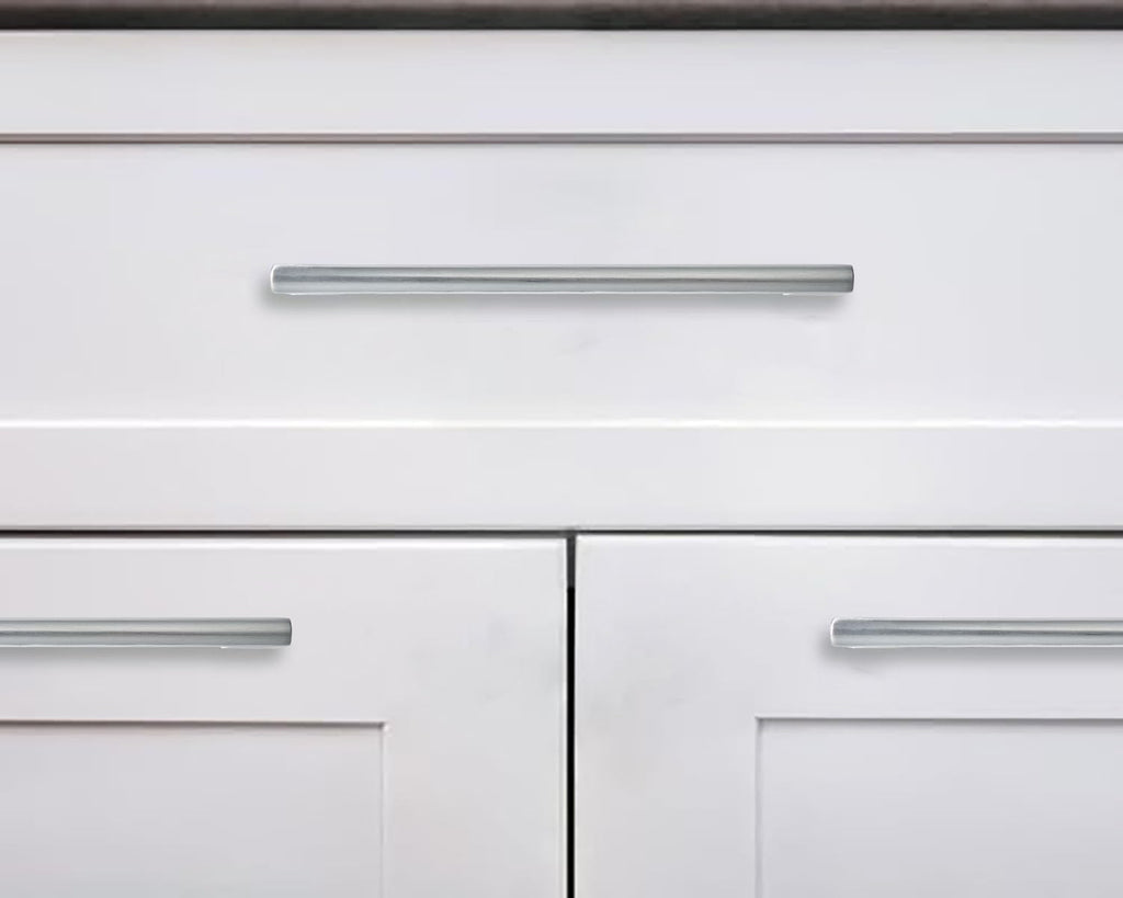 10 Inch Hole Center 6 Pack,Burshed Chrome Heavy Duty Solid Cabinet Pulls,Kitchen Drawer Handle, Hardware , Drawer