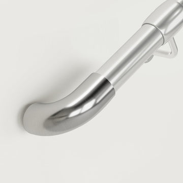 Handrail 90° Wall Returns 2 Pcs, 304 Stainless Steel Railing Endcap Indoors Outdoors, Easy Drill-Free Installation