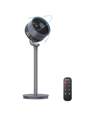 Pedestal Fan , 16-Speed DC Motor Standing Fan with Remote, 90°+90° Omni-Directional Oscillating, 1000CFM Airflow