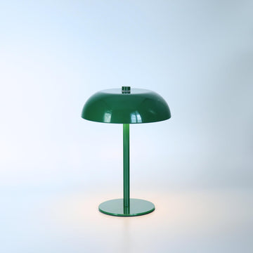 Cordless LED Mushroom Table Lamp, 5200mAh Battery, Dimmable 3 Color, Green