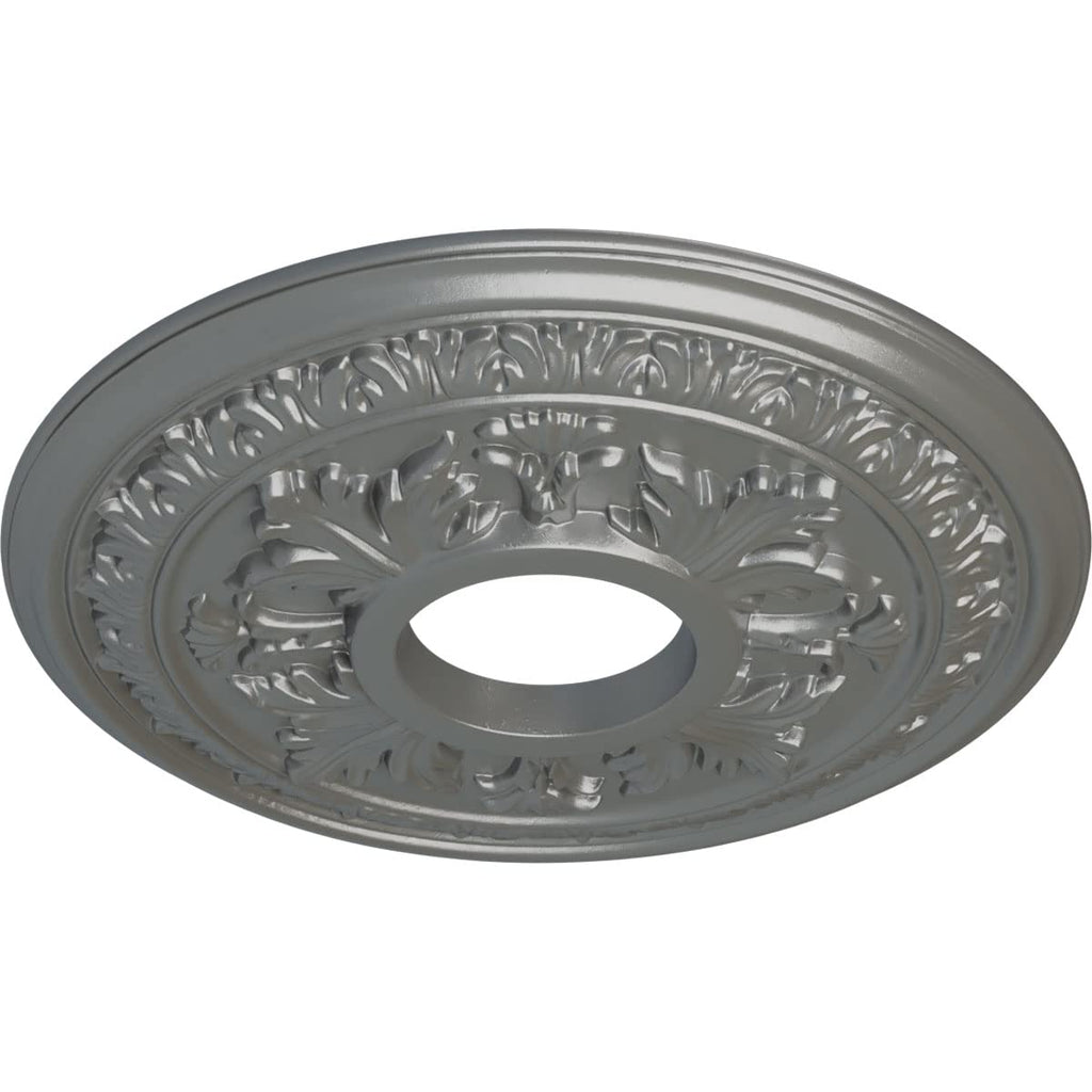 15-3/8" x 4-1/4" x 1-1/2" Baltimore Ceiling Medallion, Silver