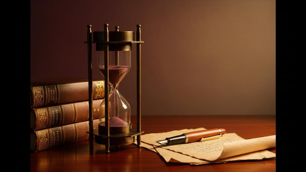 5" Decorative Brass Sand Timer Hourglass with Antique Maritime Brass Compass Rustic Vintage Home Decor Gifts