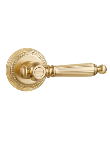 1 Pack Gold Door Lever Privacy Brushed Brass Door Handle Door Lever Bedroom and Bathroom Zinc Alloy