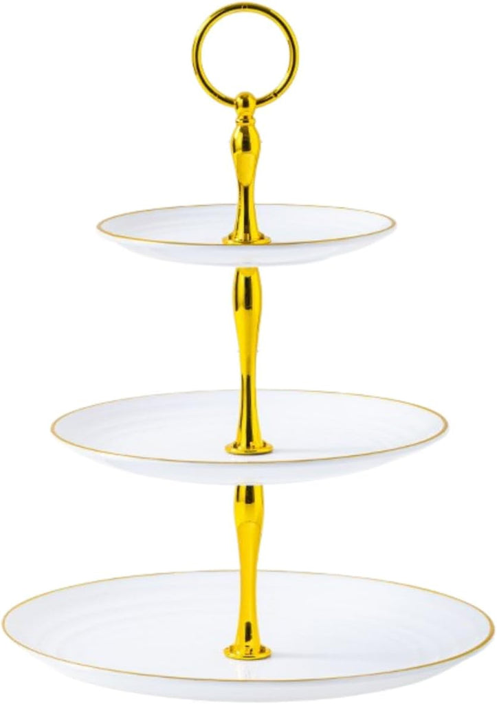 Cupcake Stand 3 Tier Serving Tray - Tiered Dessert Stand With Thickened Trays, Easy To Assemble And Washable