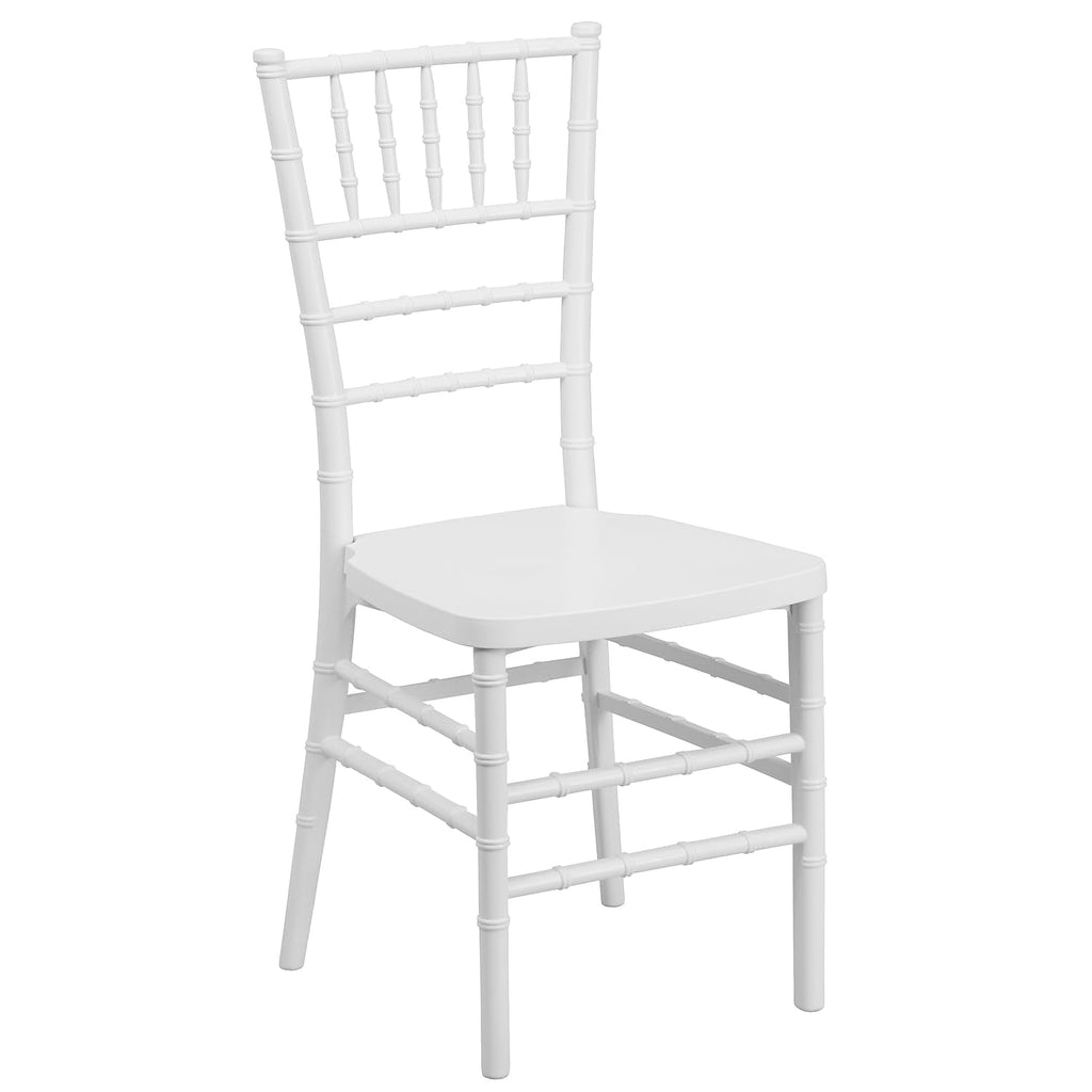 Hercules Stacking Resin Chiavari Chair, Silver, 2-Pack