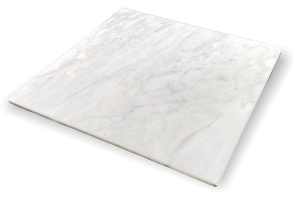 Carrara Marble Italian White Bianco Carrera 18x18 Marble Floor Wall Tile Polished Shower, Kitchen Baskplash, Fireplace