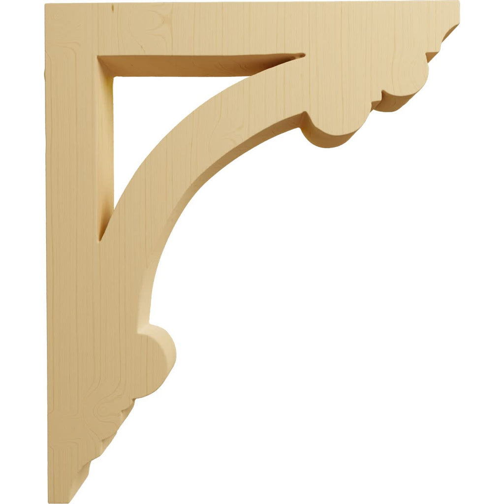 Small Ellis Wood Corbels, 1 1/2"W x 7 1/2"D x 9"H, Alder