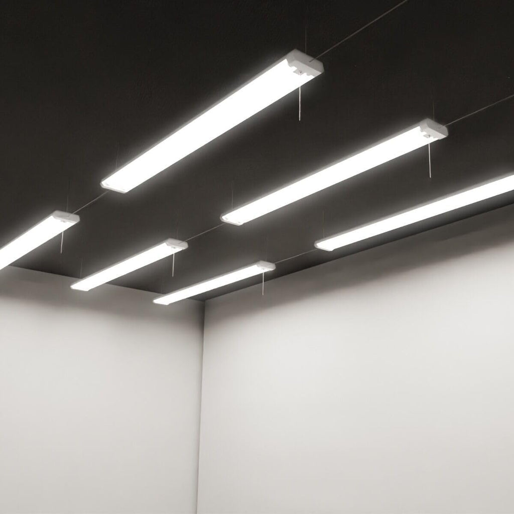 T8 LED Bulbs 4FT Tube Light, 60W 6500LM 6000K Cold White, 4 Foot Flourescent Tube Replacement, 4 Row V Shape