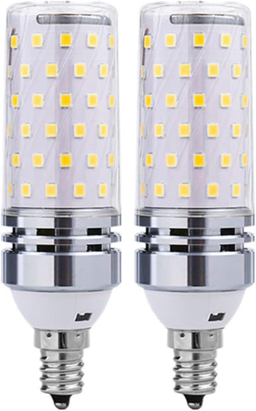 2Pack 12W LED Corn Light Bulb, Mini Corn Bulb, 100 Watt Equivalent, Daylight White 4000K, 1100LM E12 Base