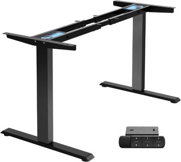 Dual Motor Standing Desk Frame, 225 lbs Capacity, Black | Dual motors, 225 lb capacity, memory presets