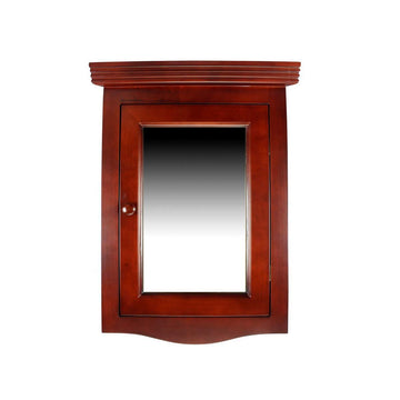 Supply Corner Medicine Cabinet with Mirror - Wall Mount Wooden Bathroom Medicine Cabinet - Double Shelf Storage