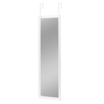 Over The Door Mirror Wall Mirror Dressing Make Up Full Length Hanging Door Mirror Polystyrene Frame and More(White