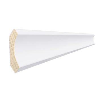 Cove Crown Moulding, 1/2" x 1-3/4" x 94", Real Primed Wood, 0991