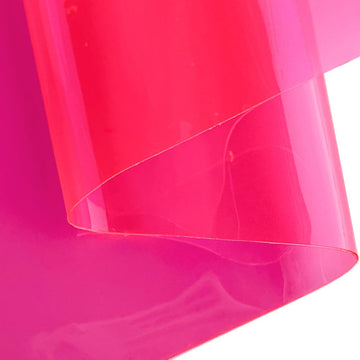 12 Gauge Clear Tinted Plastic Vinyl, 16"x48" See Through Vinyl Fabric-Pink