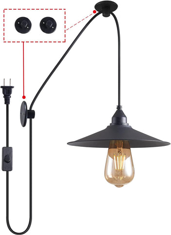 Hanging Lamp with Plug in Cord Outdoor Lamps for Patio Waterproof Pendant Light with Plug Outdoor Lamps for Patio