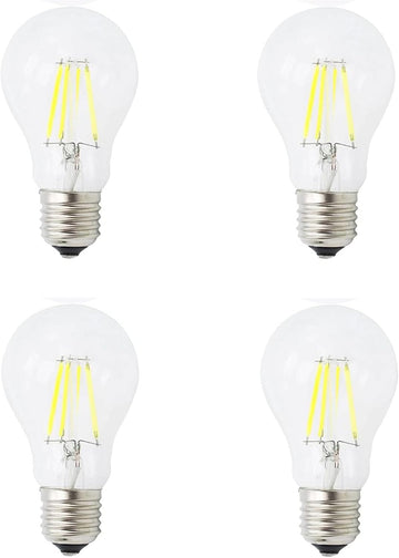 A19 4W Dimmable LED Edison Bulbs A60 E26/E27 Base LED Filament Bulbs Kitchen Living Room,4 Watts(40W