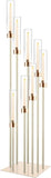 Floor Candelabra Tall 8 Arm Candle Holders, 45.3” Metal Candlestick for Taper Candlesn (Gold)