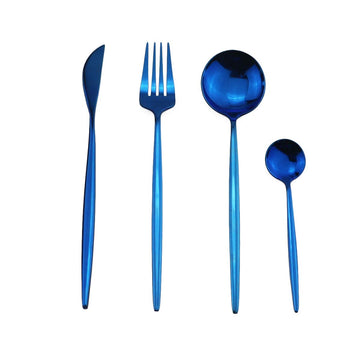 24 Pieces Flatware Set 304 Stain Steel Home Kitchen Cutlery Set, Service for 6, Mirror Polished Steak Knife Fork Set
