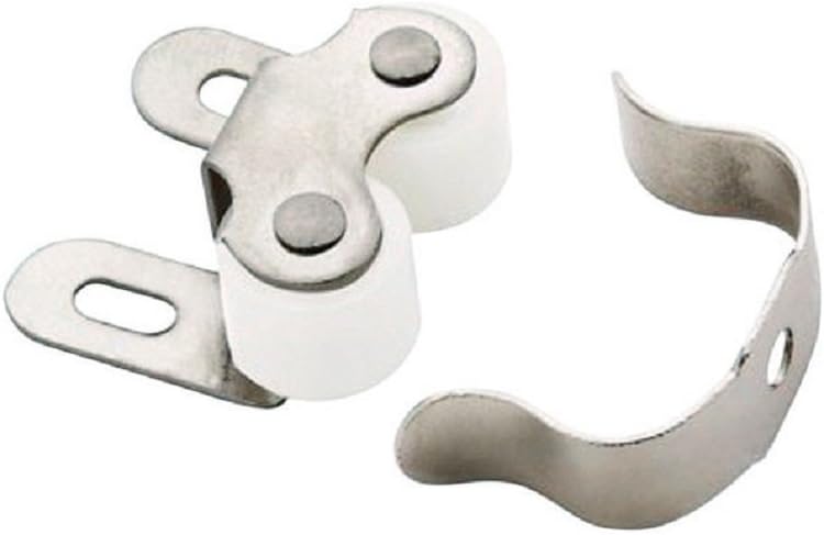 | Roller Cabinet Catch | Nickel | 1 inch (25 mm) Length | 10 Pack | Door Catch | Cabinet Door Latch