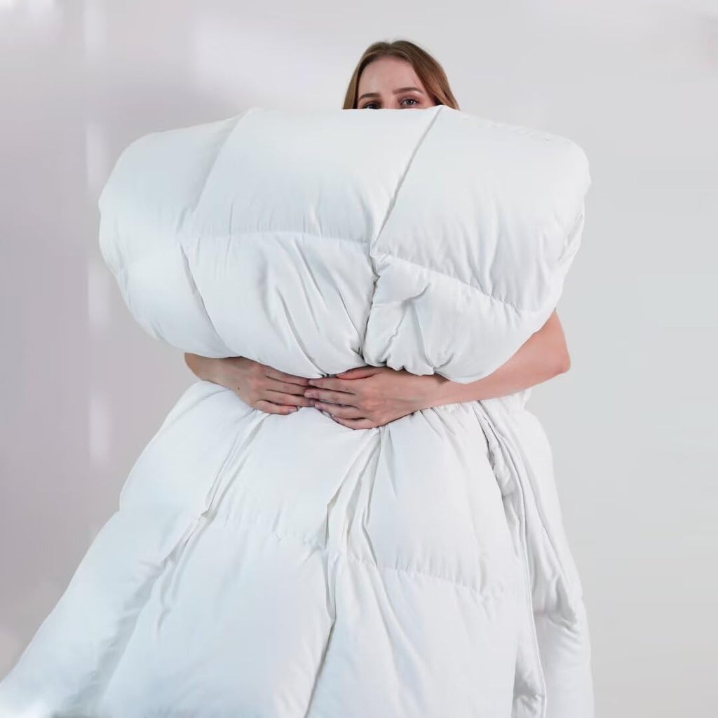 Comforters Oversize King Size, White Duvet Insert, Lightweight