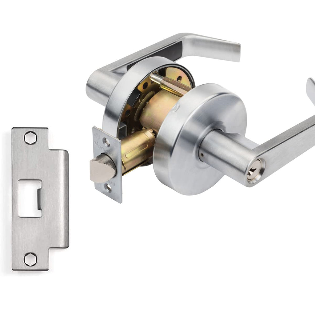 Augusta Office/Entry Lever Lockset, ADA, Grade 2, Satin Chrome