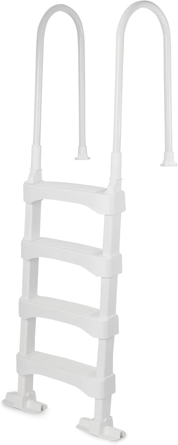 Snap & Lock Pool Ladder, Plastic Step Ladder for Above Ground or In Ground Swimming Pool, or Deck up to 60 Inch