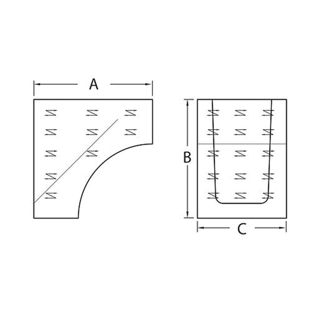 5" W x 11" H x 11" P Premium Architectural Corbel, Wood-Grained Cove