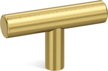10 Pack Gold Cabinet Knobs Brushed Brass Drawer Knobs Gold Dresser Hardware - LS201GD Single Hole Handles Doors Closet