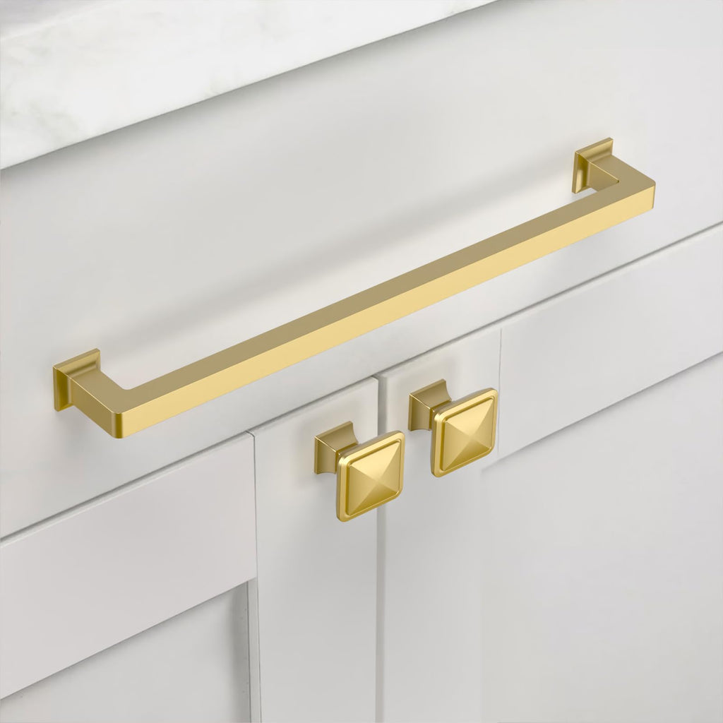 10 Pack 8.8 inch Brushed Gold Kitchen Cabinet Handles
