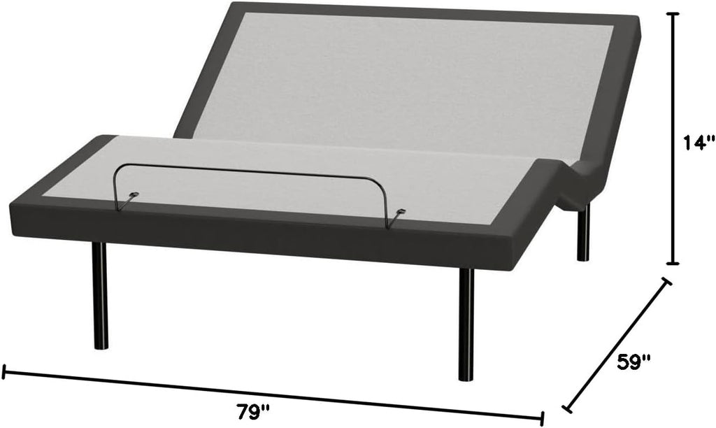 Adjustable Bed Frame Base with Wireless Remote - Zero Gravity & Massage Settings, USB Ports, Relaxing Adjustable Bed - Set of 2