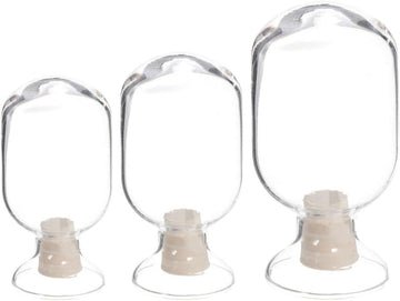 Glass Match Holder 3 Piece Set with Lid, Decorative Jar