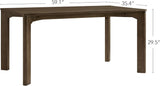 59" Mid Century Modern Dining Table for 6, Rectangle Wood Kitchen & Dining Room Table, Solid Rubberwood Frame, Walnut