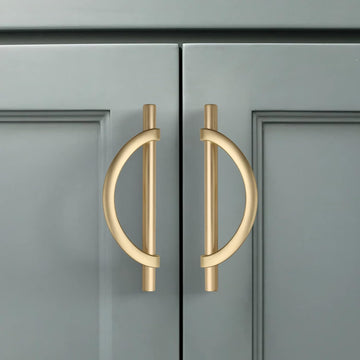 10 Pack Brushed Gold Cabinet Pulls 5 Inch(128MM) Hole Centers Kitchen Cabinet Handles Hardware Kitchen Handles for Cabinets Cupboard Handles Drawer Pulls