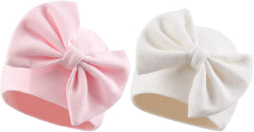 Baby Girl Hat Cotton Baby Bow Beanie Hats Spring Infant Hats for Girls