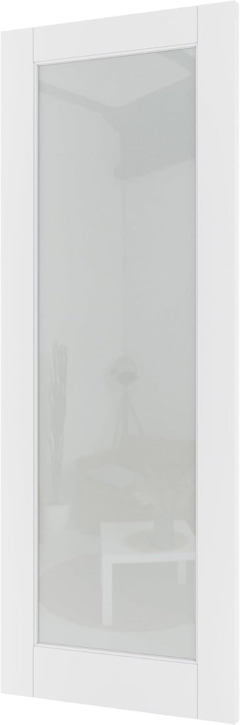 30 x 80 Interior Door Slab, Glass Door, Closet Door with Frosted Glass, Pantry Doors Solid Core 1 Panel Prebuilt Panel, Paintable, Privacy Protected