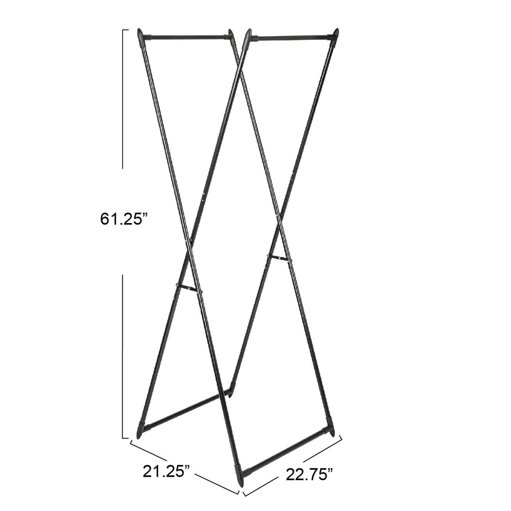 Valet Folding Clothes Rack, Strong Metal X-Frame, Chic Design, Great for Guest and Dressing Rooms, Portable and Easy