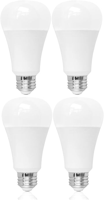 4 Pack A19 Super Bright LED Light Bulbs 150W Equivalent, Daylight 5000K 16 Watt 1750 Lumen Energy-Efficient LED Bulb