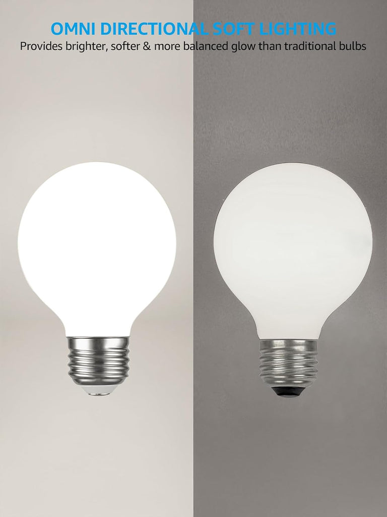 G25 Globe Light Bulbs LED Dimmable 4000K Cool White