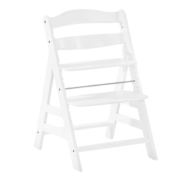 Alpha+ Grow Along Adjustable Wooden High Chair Seat w/ 5 Point Harness & Bumper Bar for Baby & Toddler Up to 198 lbs