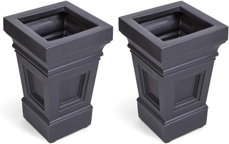 Atherton Square Planter, Large Planters for Outdoor Plants, Gardening and Flower Pot or Porch, Efficient Drainage