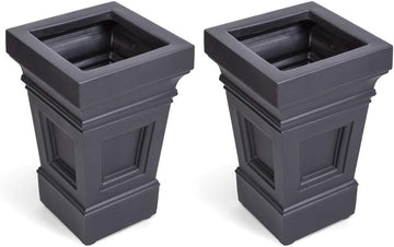 Atherton Square Planter, Large Planters for Outdoor Plants, Gardening and Flower Pot or Porch, Efficient Drainage