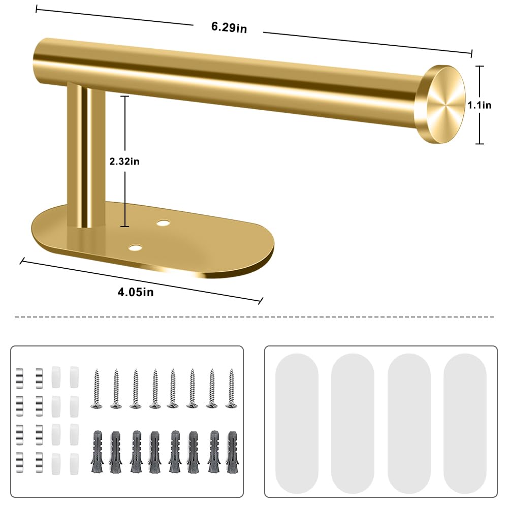 Gold Curtain Tiebacks Adhesive and Screw-in Curtain Holdbacks - 4pcs