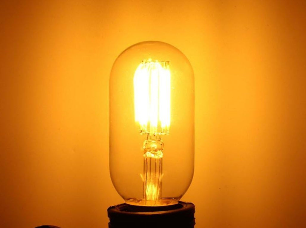 T45 Vintage Edison LED Bulbs LED T45 Filament Bulb T14/T45 LED Tubular Light Bulb Dimmable 4W (40W Equivalent) 2300K