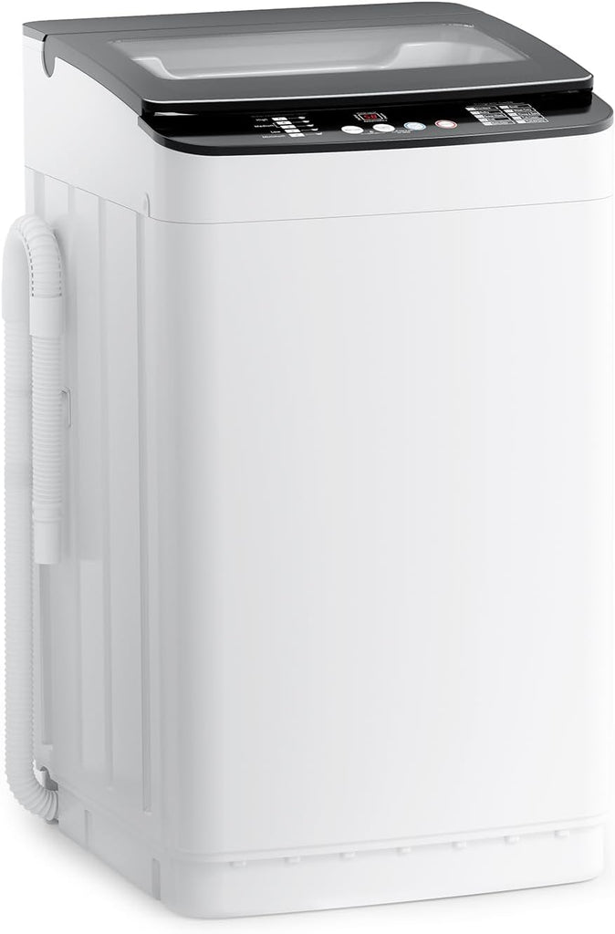 28 lbs Portable Washing Machine, Fully Automatic Portable Washer with LED Display, 10 Wash Cycles, 5 Water Levels, 24H