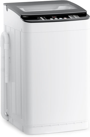 28 lbs Portable Washing Machine, Fully Automatic Portable Washer with LED Display, 10 Wash Cycles, 5 Water Levels, 24H