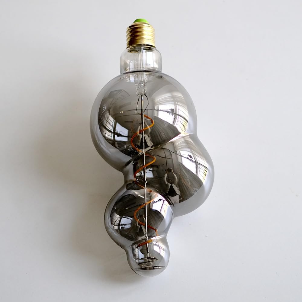 Vintage Led Bulb G30 Small Bubble 4W Dimmable 110-130V E26 Base Specialty Decorative Edison Bulb Smoke Gray Glass